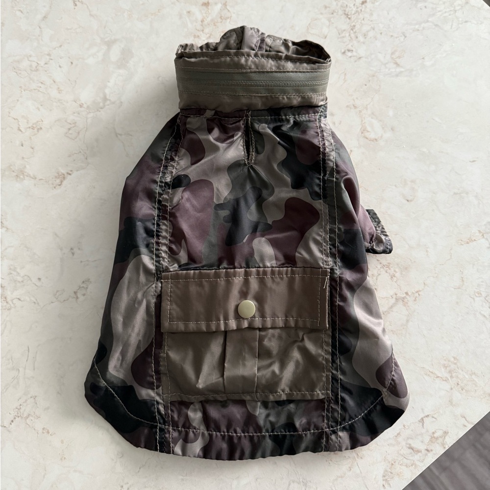 Green Camo Packable Lightweight Dog Jacket
